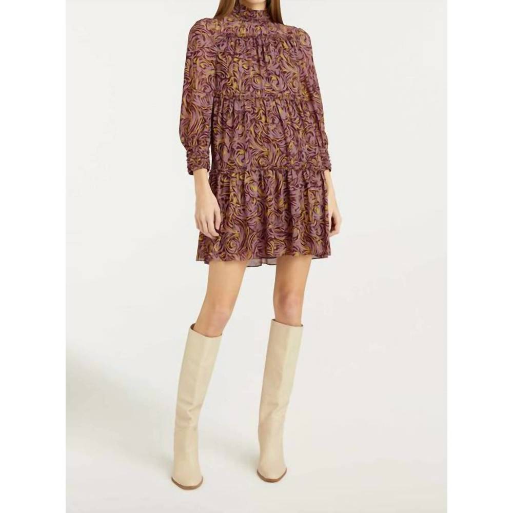NEW CINQ A SEPT carina dress in desert rose multi - Picture 3 of 4